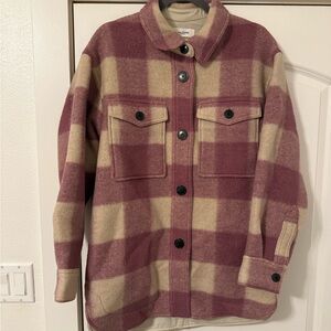 Plaid Button-Up Jacket